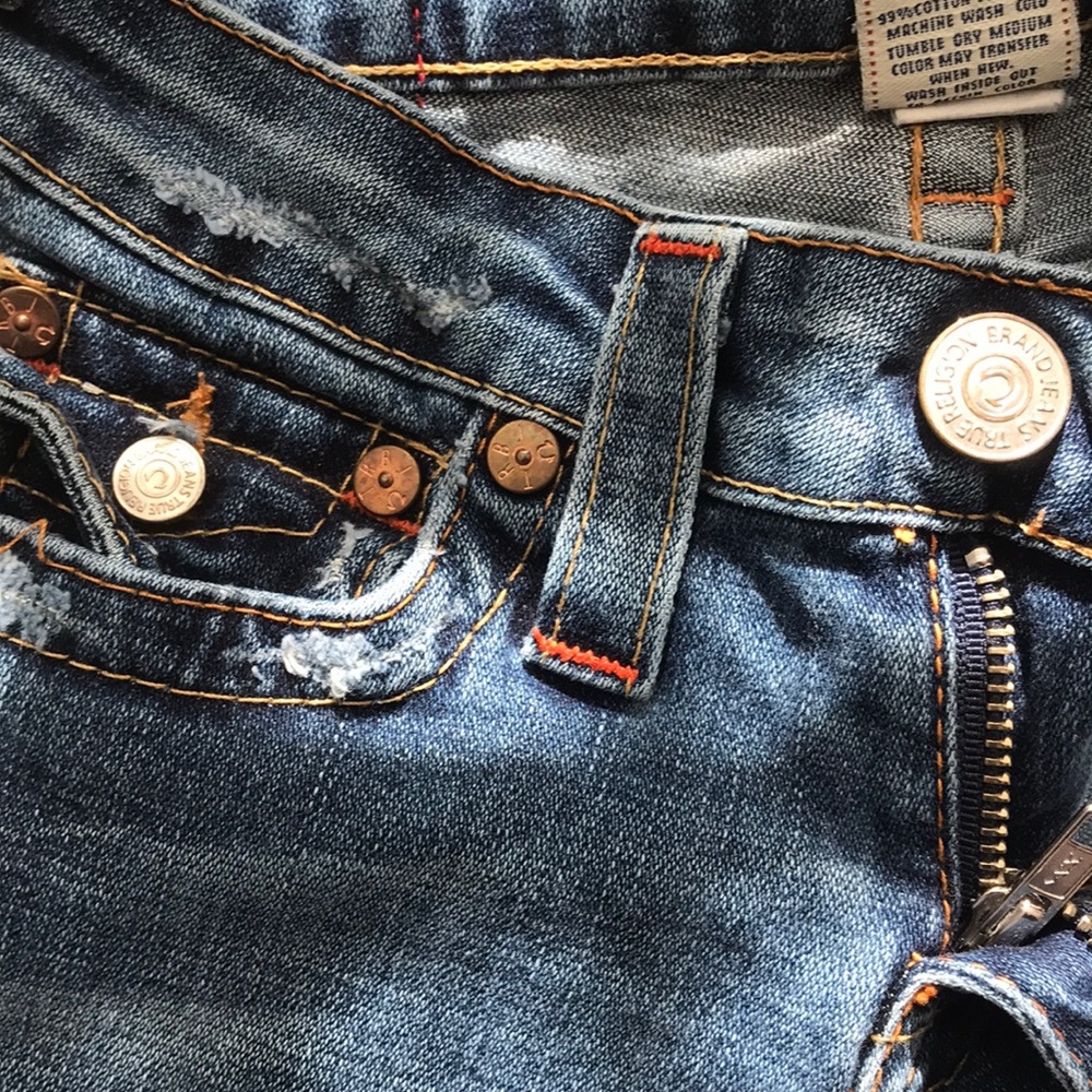 True Religion distressed flare jean 25 - Picture 5 of 13